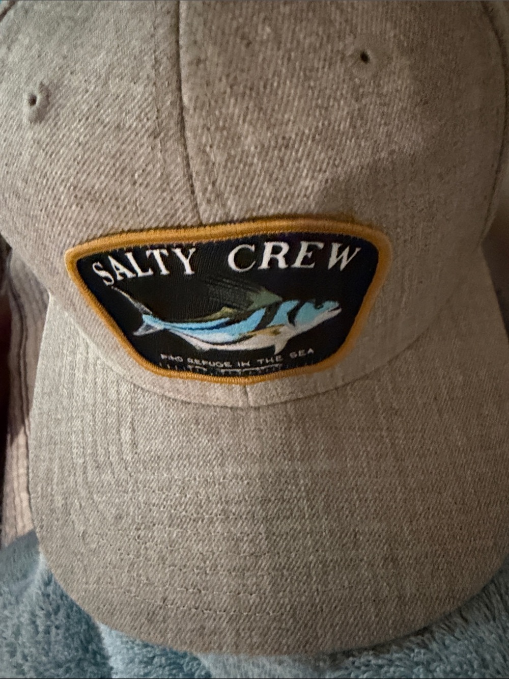 Salty Crew Grey Crew Patch Baseball Cap